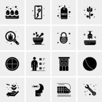 16 iconos universales de negocios vector ilustración de icono creativo para usar en proyectos relacionados con la web y dispositivos móviles