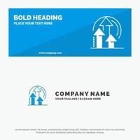 Management Method Performance Product SOlid Icon Website Banner and Business Logo Template vector