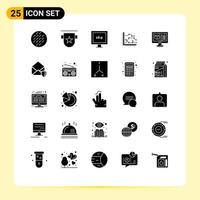 25 Creative Icons Modern Signs and Symbols of graph chart ribbon business hd Editable Vector Design Elements