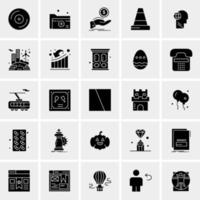 25 iconos de negocios universales vector ilustración de icono creativo para usar en proyectos relacionados con la web y dispositivos móviles