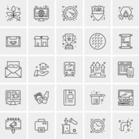 25 iconos de negocios universales vector ilustración de icono creativo para usar en proyectos relacionados con la web y dispositivos móviles