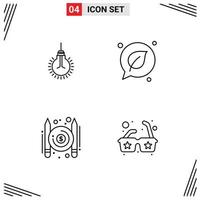 Universal Icon Symbols Group of 4 Modern Filledline Flat Colors of light articles tips green pay Editable Vector Design Elements