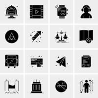 16 iconos universales de negocios vector ilustración de icono creativo para usar en proyectos relacionados con la web y dispositivos móviles