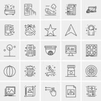 25 iconos de negocios universales vector ilustración de icono creativo para usar en proyectos relacionados con la web y dispositivos móviles