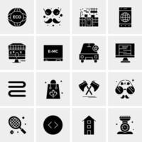 16 iconos universales de negocios vector ilustración de icono creativo para usar en proyectos relacionados con la web y dispositivos móviles