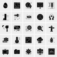 25 iconos de negocios universales vector ilustración de icono creativo para usar en proyectos relacionados con la web y dispositivos móviles