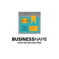 Layout Web Design Website Business Logo Template Flat Color vector