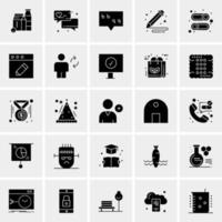 25 iconos de negocios universales vector ilustración de icono creativo para usar en proyectos relacionados con la web y dispositivos móviles