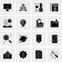 16 iconos universales de negocios vector ilustración de icono creativo para usar en proyectos relacionados con la web y dispositivos móviles