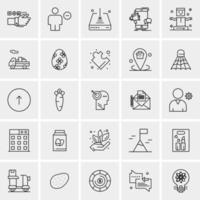 25 iconos de negocios universales vector ilustración de icono creativo para usar en proyectos relacionados con la web y dispositivos móviles