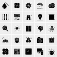 25 iconos de negocios universales vector ilustración de icono creativo para usar en proyectos relacionados con la web y dispositivos móviles