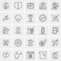 25 iconos de negocios universales vector ilustración de icono creativo para usar en proyectos relacionados con la web y dispositivos móviles