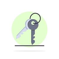 Key Keys Security Room Abstract Circle Background Flat color Icon vector