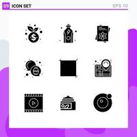 9 Creative Icons Modern Signs and Symbols of design egg seeds easter chat Editable Vector Design Elements