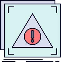 Error Application Denied server alert Flat Color Icon Vector