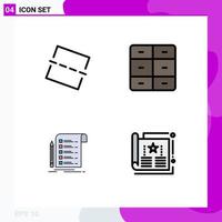 Universal Icon Symbols Group of 4 Modern Filledline Flat Colors of image invoice closet interior checklist Editable Vector Design Elements