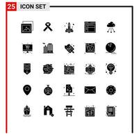 25 Creative Icons Modern Signs and Symbols of connection website education web internet Editable Vector Design Elements