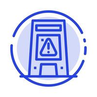 Floor Signal Signaling Warning Wet Blue Dotted Line Line Icon vector