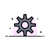 Gear Setting Wheel  Business Flat Line Filled Icon Vector Banner Template