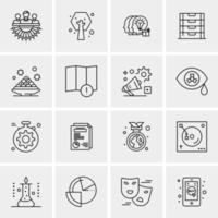 16 iconos universales de negocios vector ilustración de icono creativo para usar en proyectos relacionados con la web y dispositivos móviles