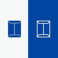 Window Rack Open Closet Box Line and Glyph Solid icon Blue banner Line and Glyph Solid icon Blue banner vector
