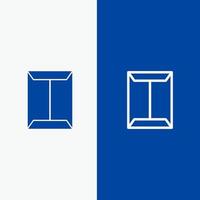 Window Rack Open Closet Box Line and Glyph Solid icon Blue banner Line and Glyph Solid icon Blue banner vector