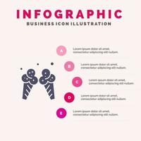 Ice cream Ice Cream American Solid Icon Infographics 5 Steps Presentation Background vector