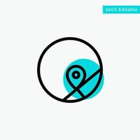 Basic Map Location Map turquoise highlight circle point Vector icon