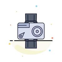 vector de icono de color plano de foto de video digital de acción de cámara