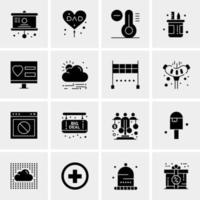 16 iconos universales de negocios vector ilustración de icono creativo para usar en proyectos relacionados con la web y dispositivos móviles