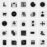 25 iconos de negocios universales vector ilustración de icono creativo para usar en proyectos relacionados con la web y dispositivos móviles