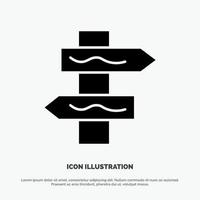 Index Navigation Road solid Glyph Icon vector