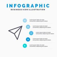 Instagram Sets Share Line icon with 5 steps presentation infographics Background