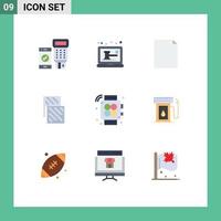 9 Creative Icons Modern Signs and Symbols of watch material document future electronic Editable Vector Design Elements