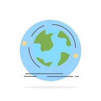 globe world discover connection network Flat Color Icon Vector