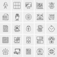 25 iconos de negocios universales vector ilustración de icono creativo para usar en proyectos relacionados con la web y dispositivos móviles