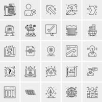 25 iconos de negocios universales vector ilustración de icono creativo para usar en proyectos relacionados con la web y dispositivos móviles