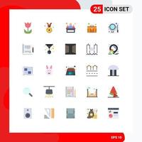 Modern Set of 25 Flat Colors and symbols such as set comb court beauty seo pack Editable Vector Design Elements