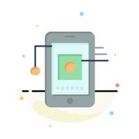 Mobile Cell Hardware Network Abstract Flat Color Icon Template vector
