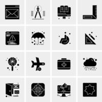 16 iconos universales de negocios vector ilustración de icono creativo para usar en proyectos relacionados con la web y dispositivos móviles