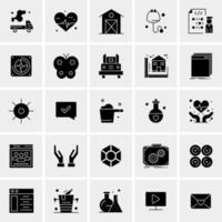 25 iconos de negocios universales vector ilustración de icono creativo para usar en proyectos relacionados con la web y dispositivos móviles