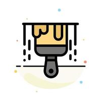 Brush Construction Paint Abstract Flat Color Icon Template vector