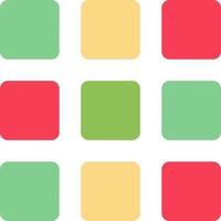 Web Grid Shape Squares  Flat Color Icon Vector icon banner Template