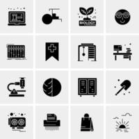 16 iconos universales de negocios vector ilustración de icono creativo para usar en proyectos relacionados con la web y dispositivos móviles