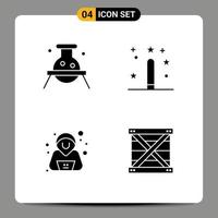 User Interface Pack of Basic Solid Glyphs of biochemistry programing dangerous design hacker Editable Vector Design Elements