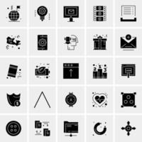 25 iconos de negocios universales vector ilustración de icono creativo para usar en proyectos relacionados con la web y dispositivos móviles