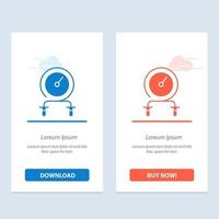 Fast Fitness Hit Intensity Training  Blue and Red Download and Buy Now web Widget Card Template vector