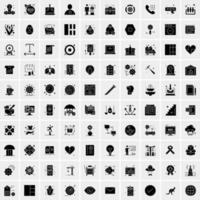 Set of 100 Universal Icons vector