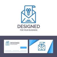 tarjeta de visita creativa y plantilla de logotipo correos electrónicos sobre invitación de saludo ilustración vectorial vector