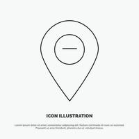 Location Map Marker Pin Line Icon Vector